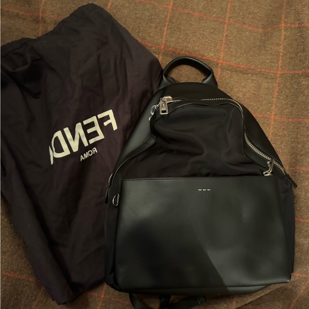 Fendi Black Luxury Backpack Sleek Design